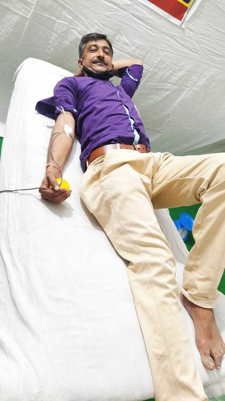 रक्त दान शिविर आयोजन 5 जुलाई2021